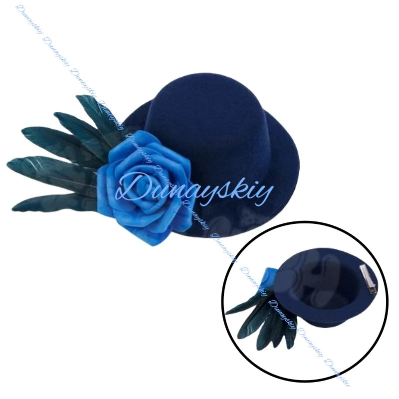 Anime Game Umamusume Pretty Derby Rice Shower Cosplay Wig Small Hat Headwear Roleplay Dark Brown Hair Ears and Tail Party Props