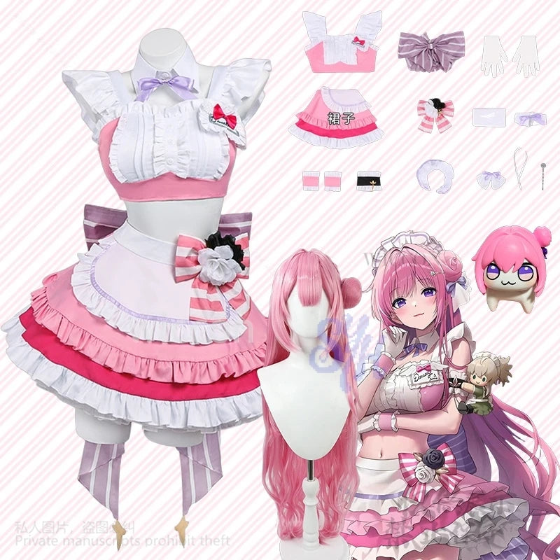 Game NIKKE：The Goddess Of Victory Dorothy Doro Cosplay Anime Coffee Maid Costume Kawaii Pink Ruffles Bow Cake Dress Halloween