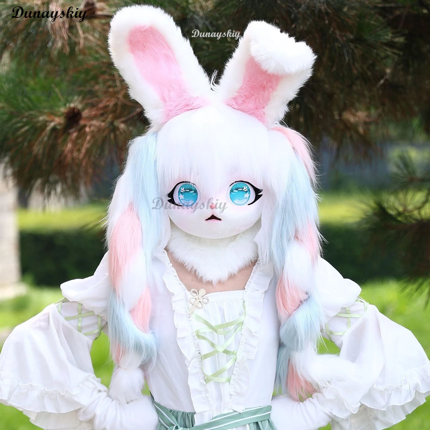 Fursuit Cosplay Headset Furry Rabbit Beast Mask Cosplay Costume Paw Cute Head Base Comiket Furry Kig Kigurumi Animal Cat Costume