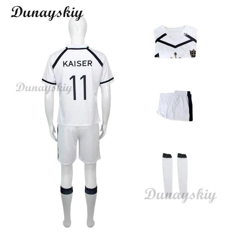 Japan Anime Blue Itoshi Sae Cosplay Costumes Shidou Ryuusei Sports Jersey Oliver Aiku Soccer Lock Jersey Football White Suit