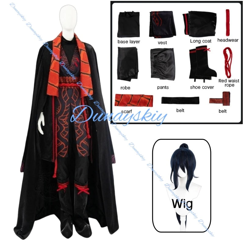 New Limbus Company Hong Lu Cosplay Costume Wig Uniform Outfit Halloween Party Cos Dress Stage Concert Performance