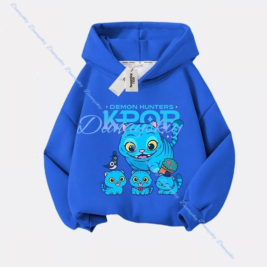 New Huntrix Movie Zip Up Sweatshirts Kpop Demon Hoodie Children Clothes Kid Girl Boy Sweatshirt Zipper Hoody Baby Casual Top