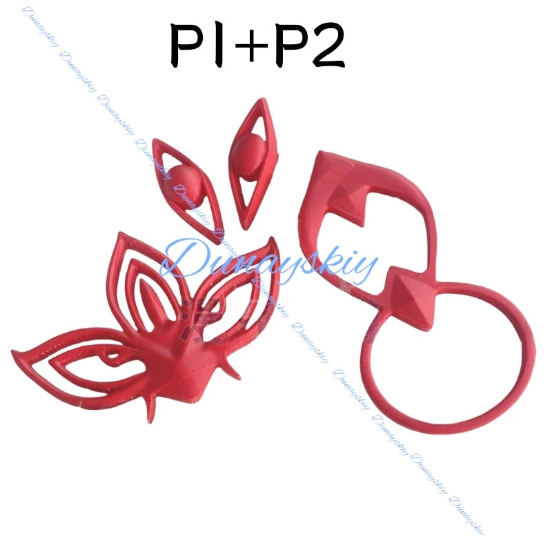 Game Genshin Impact Ronova Ruler of Death Cosplay Costume Silver Wig Red Headwear Woman Girl Halloween Cos Props Festival Suit