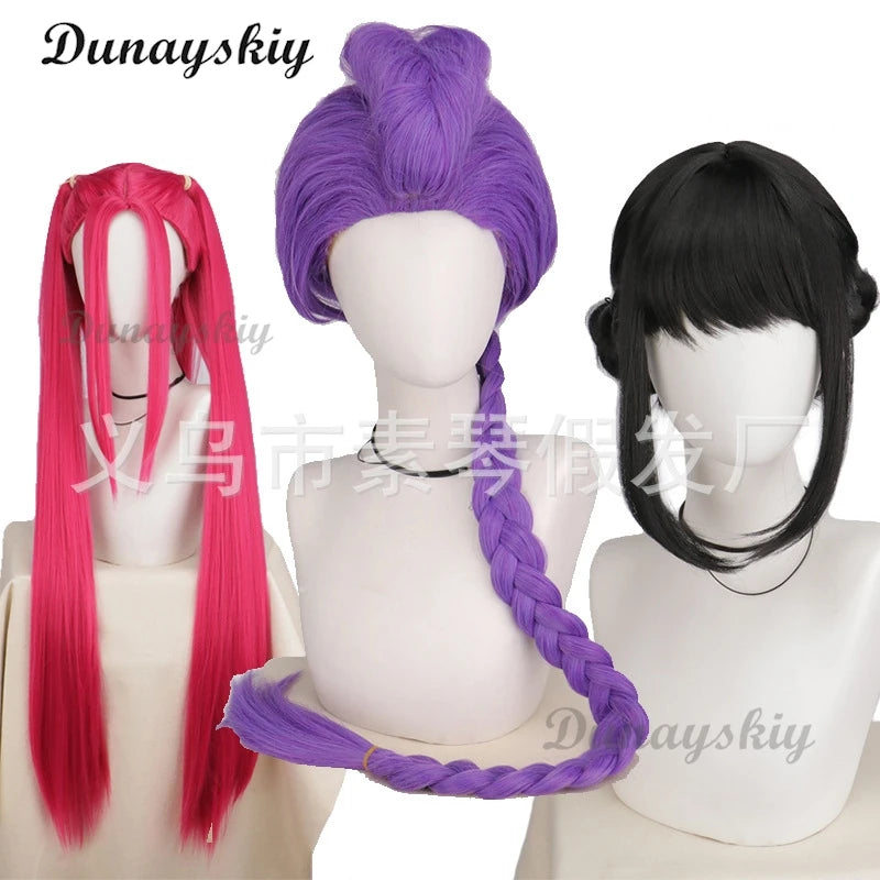 Anime Kpop Demon Zoey Hunters Rumi Mira Cosplay Superstar Cosplay Wig Huntrix Girl Group Wig Baby Women Hallowen Party Roleplay