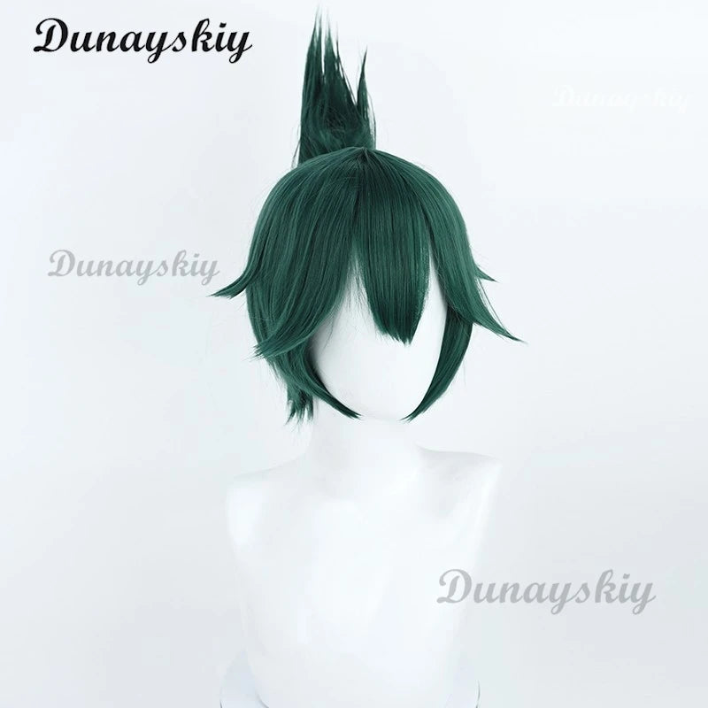 Game Over2 Kiriko Kamori Cosplay Wig Green Kiriko Wigs Heat Resistant Hair Halloween Party Role Play Anime Wig + Wig Cap