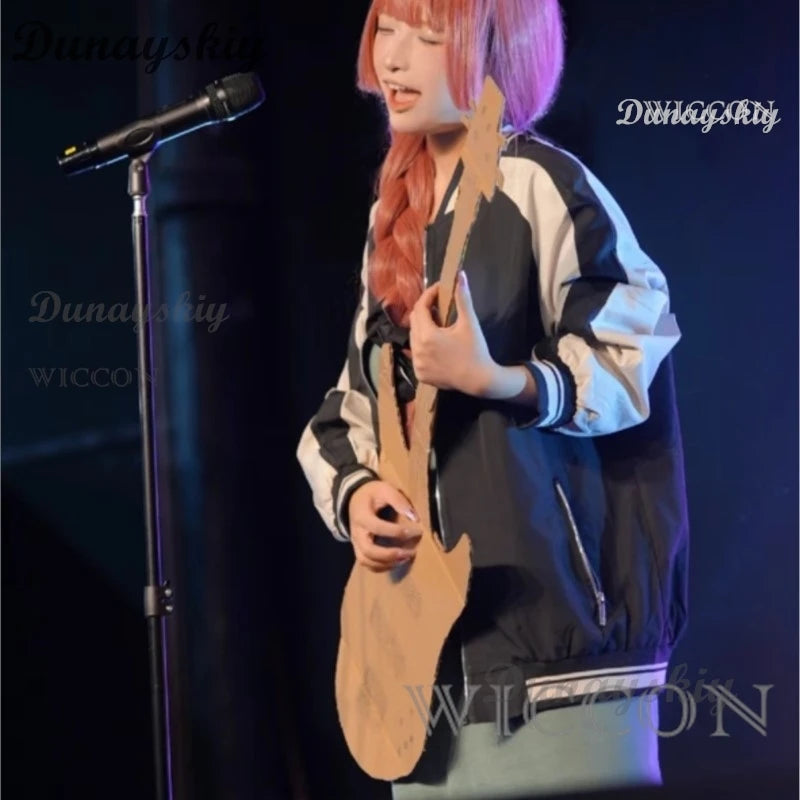 BOCCHI THE ROCK! Kikuri Hiroi Hoodie Cosplay Costume Shima Iwashita Baseball Uniform Hooded Girl Men Anime Zipper Jacket Outfit