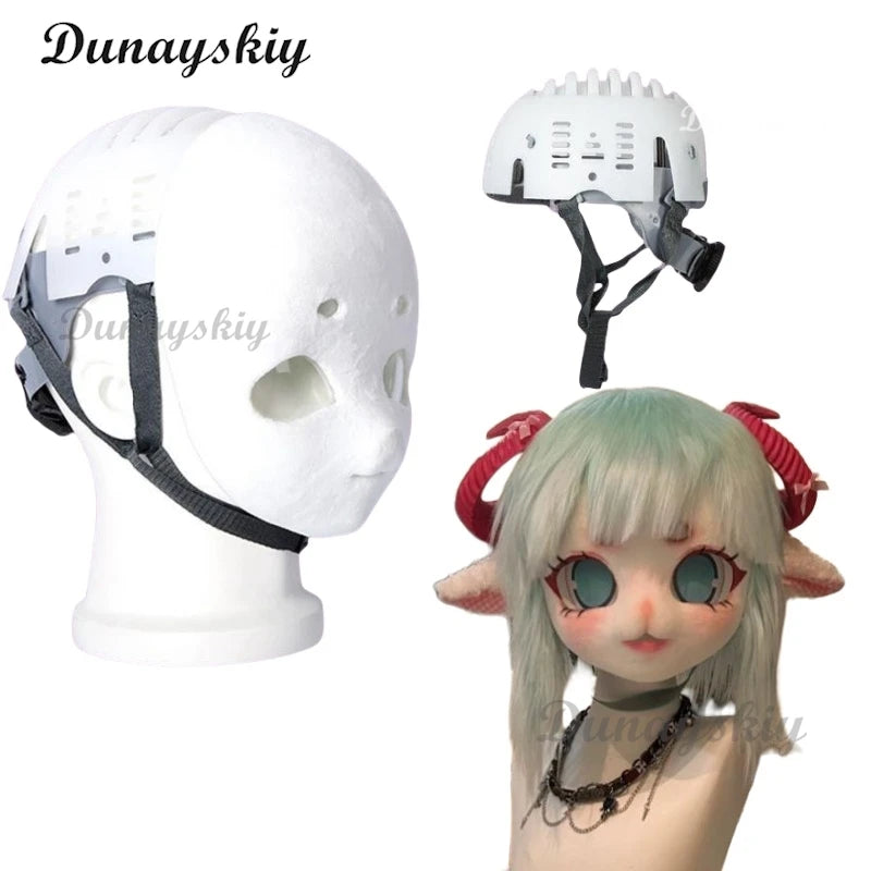 Anime Head Base Skull Fursuit Kigurumi Skull Mask Helmet Liner Headwear Cosplay DIY Accessories Cosplay Back of Head Roleplay