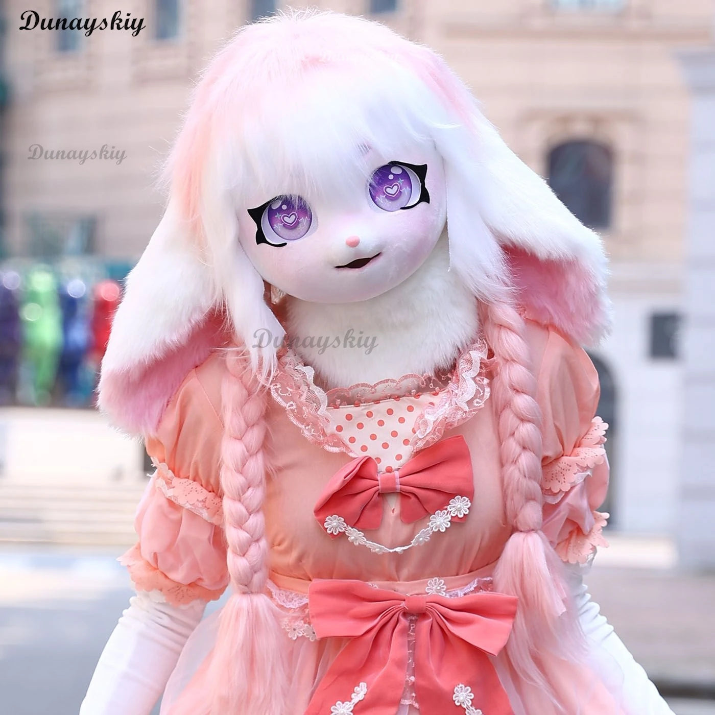 Cute Fursuit Kigurumi Headset Kig Mask Furry Cosplay Costume Rabbit Doll Costume Paws Animal Head Base Furry Costume Accessories