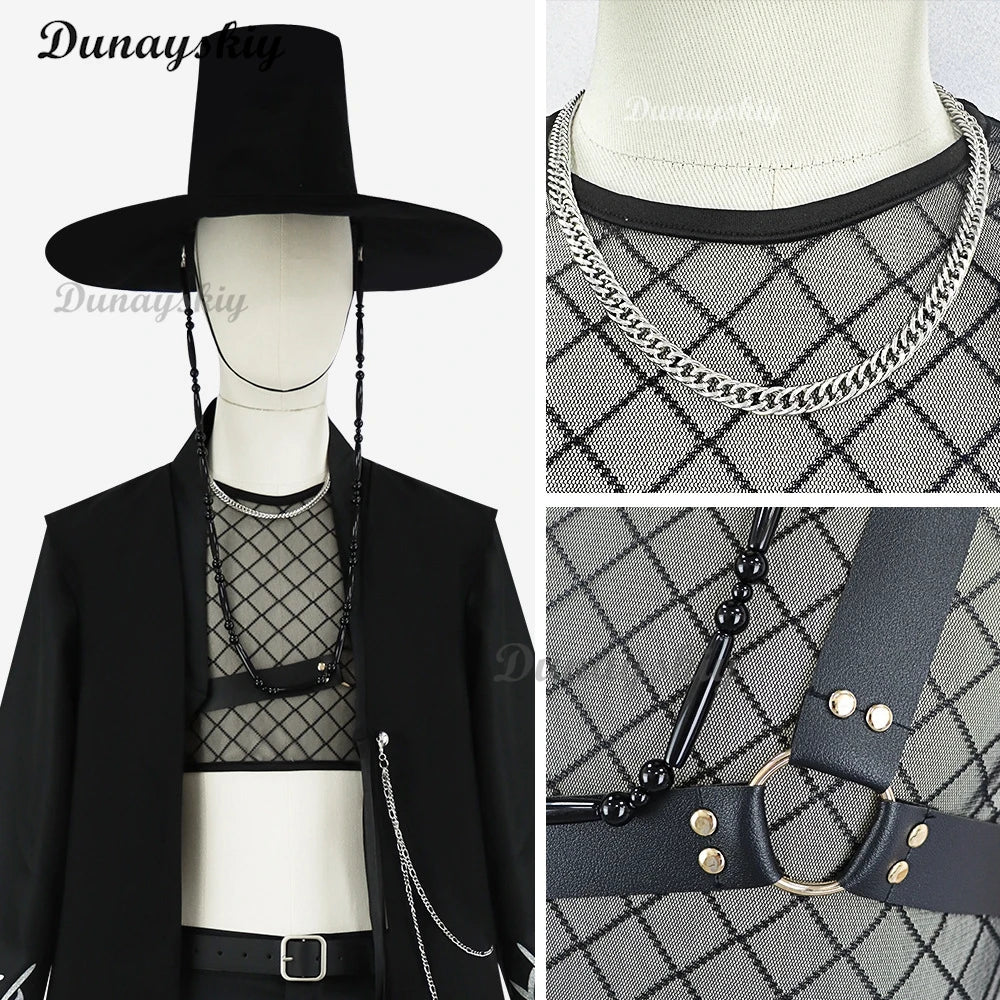 Anime KPop Demon Hunters Jinu Saja Cosplay Costume Saja Boys Black Stage Performance Outfit Baby Saja Halloween Party Women Men