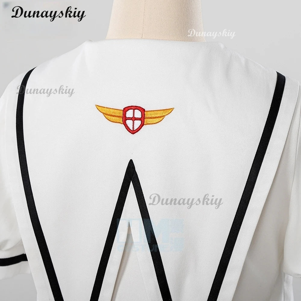Anime Card Captor Sakura Kinomoto Sakura Cosplay Costume Summer Women School Uniform Full Set Party Carnival Japanese-jiakei