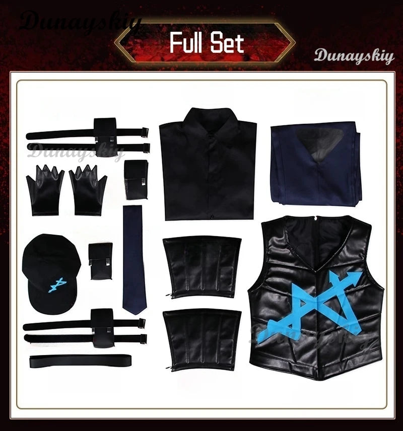Game Limbus Company Hong Lu Vest Costume Wig Yi Sang Ishmael Faust Sonya Ryoshu Hat Prop Cosplay Christmas Halloween