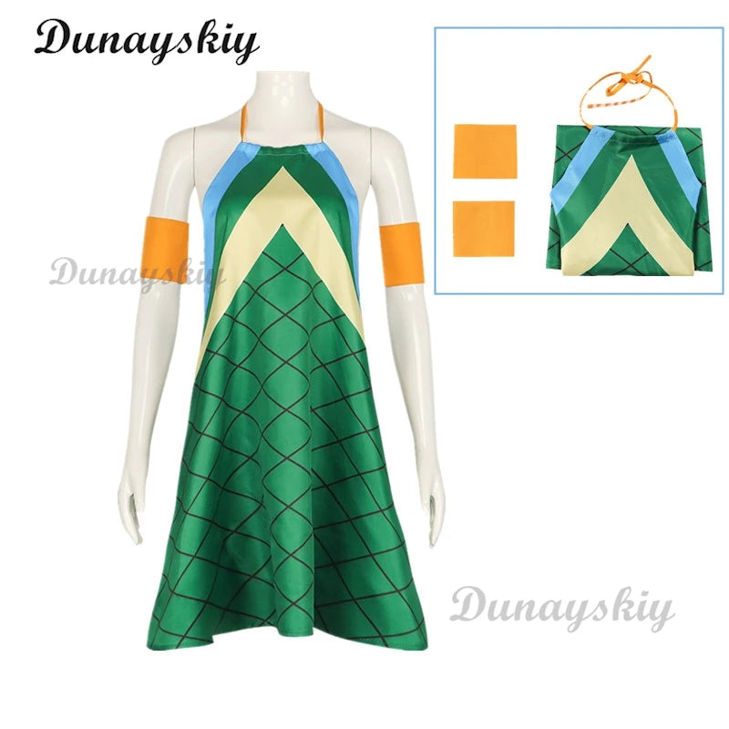 Fairy Anime Tail Wendy Marvell Cosplay Costume Magic Shooter Wig Green Dragonscale Dress Woman Sexy Kawaii Carnival Party Suit