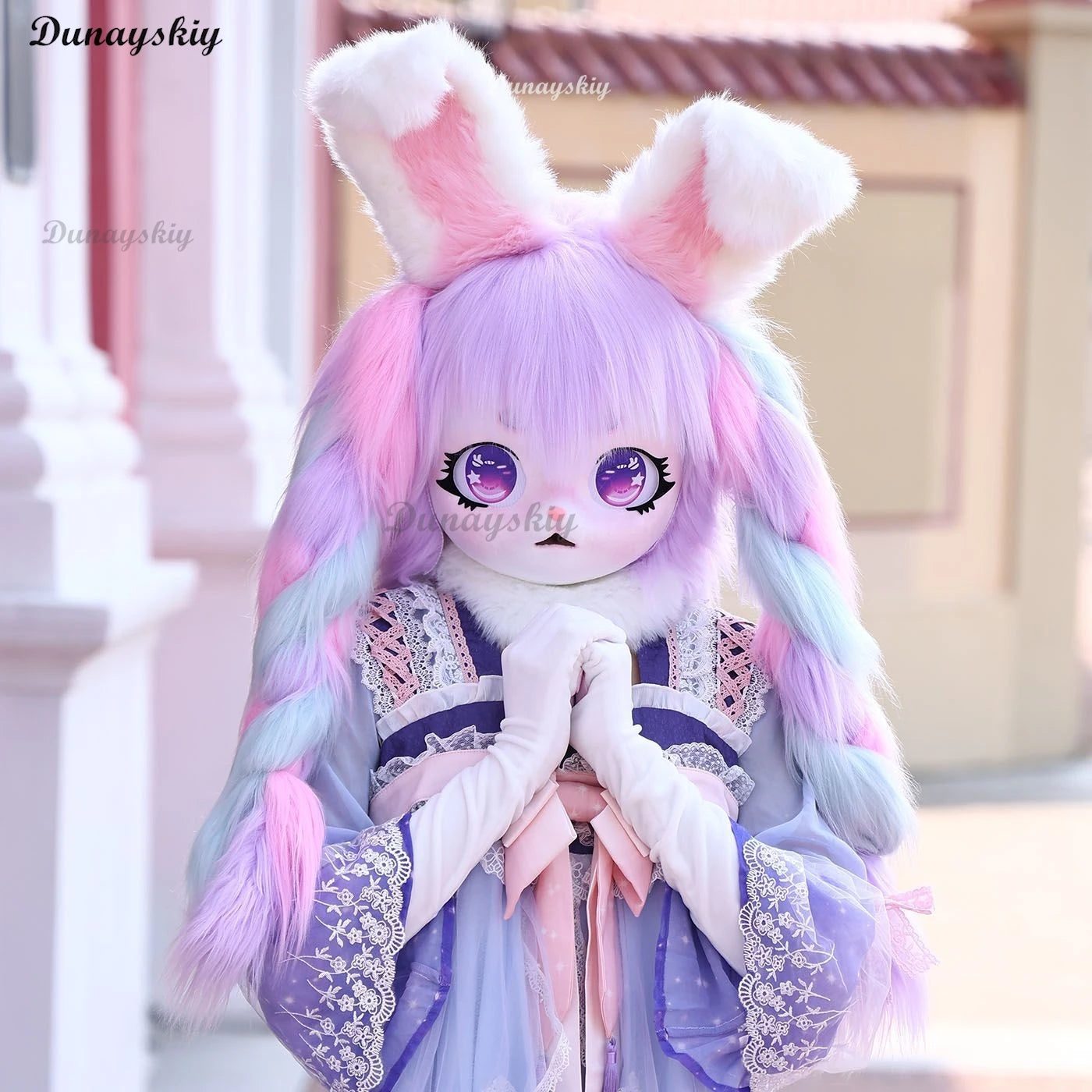 Fursuit Cosplay Headset Furry Rabbit Beast Mask Cosplay Costume Paw Cute Head Base Comiket Furry Kig Kigurumi Animal Cat Costume