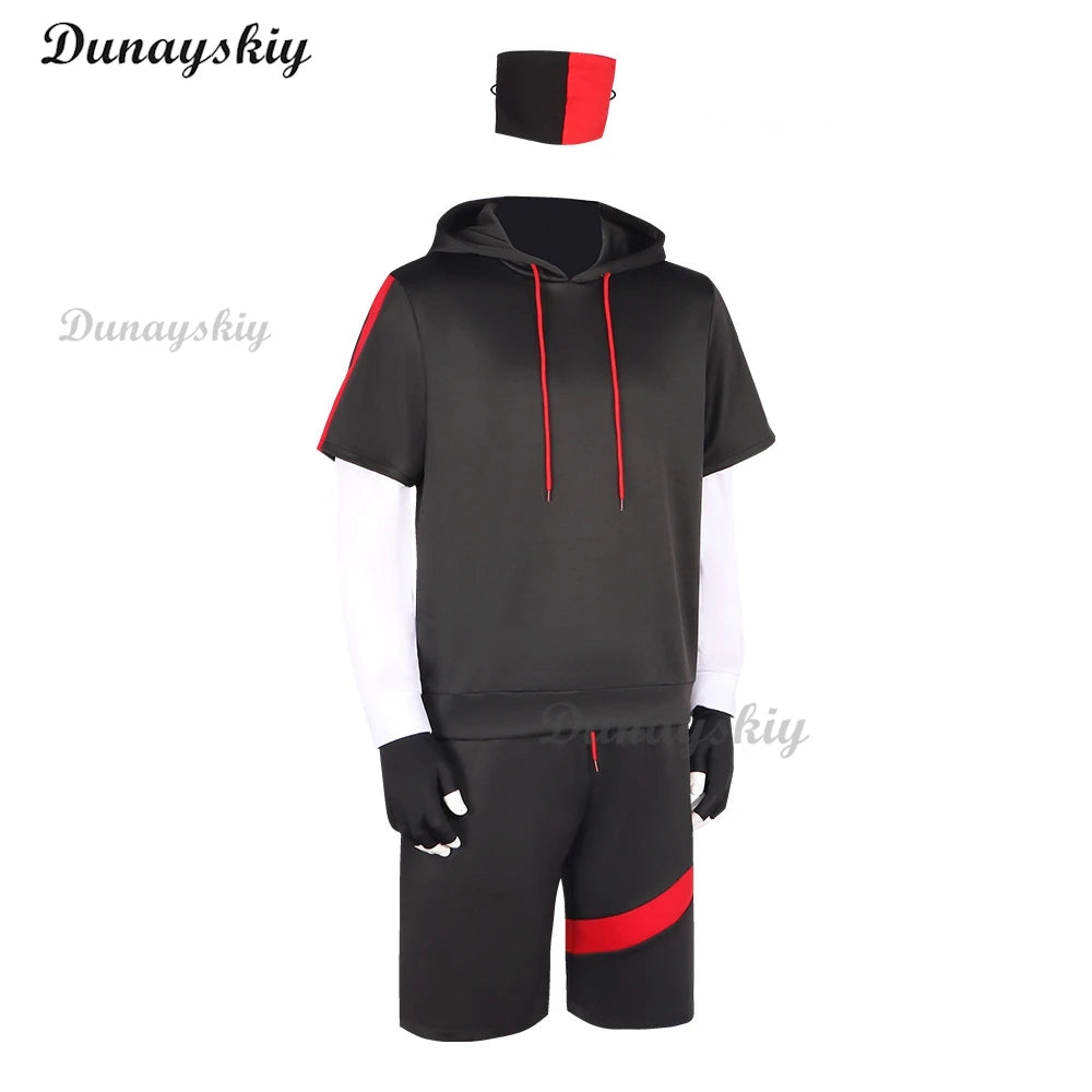 Royale Ikonik Costumes Cosplay Hoodie Full Set Sports Sweatshirt Suit Outfits for adult Men Top Shorts Golves Halloween Suit