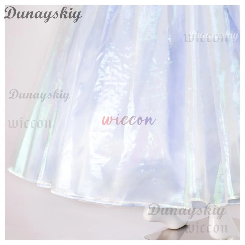 Wicked Glinda Cosplay Costume Glinda Purple Princess Dress Witch Costume For Woman Girl Party Cosplay with Wig Full Set