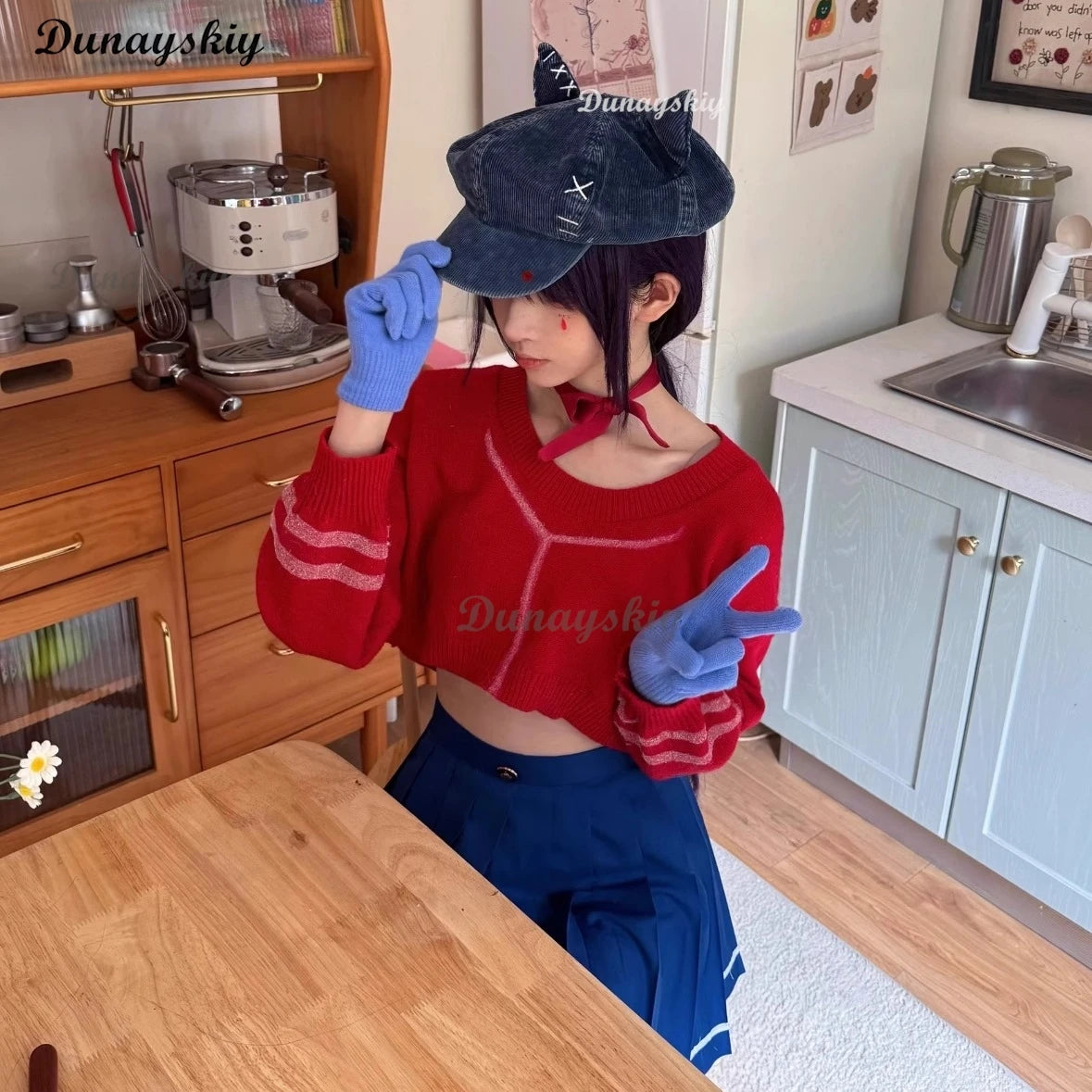 MiSide Crazy Mita Cosplay Game Cosplay Costume Wig Hat RolePlay Women Primary Yandere Outfit Halloween Creepy Mita Party Clothes